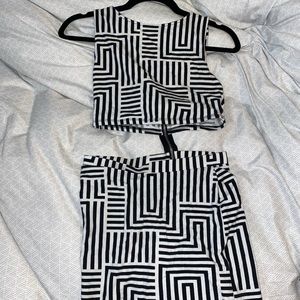 Black and white pattern dress